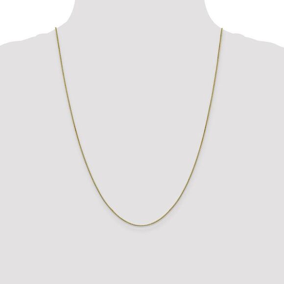 0.8mm 10k Yellow Gold Classic Box Chain Necklace, 24 Inch - Picture 2 of 8